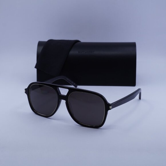 🕶️ New Saint Laurent SL602 RIM 001 Sunglasses - Black Frame, Black Lenses - Picture 11 of 11